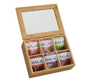 מארז תה יוקרתי במבוק 6 תאים